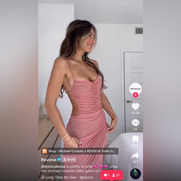 Michael Costello x REVOLVE Follie Gown in Mauve - Picture 7 of 17